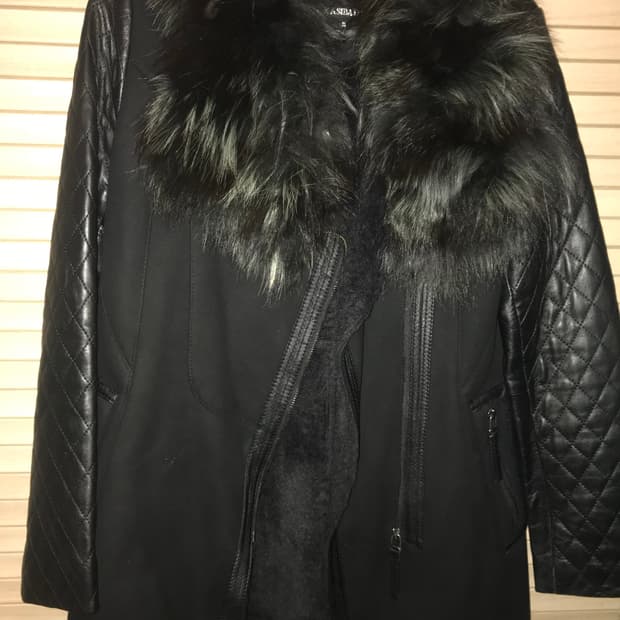 빈티지 퀄팅 퍼 코트