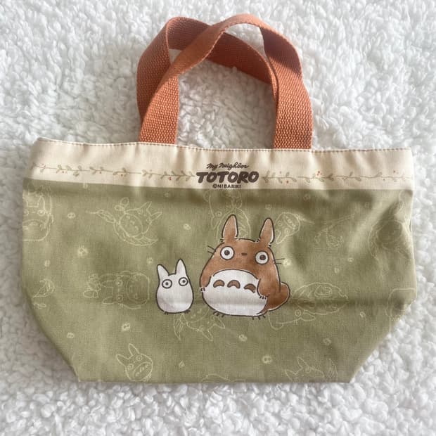 모리걸 빈티지 토토로 도시락 미니 가방 🌿🧡💚