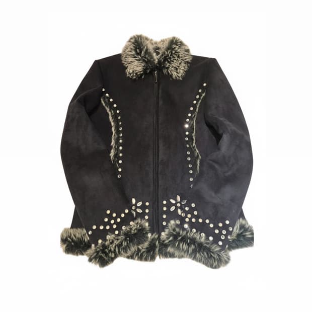 모리걸 퍼 스웨이드 자켓