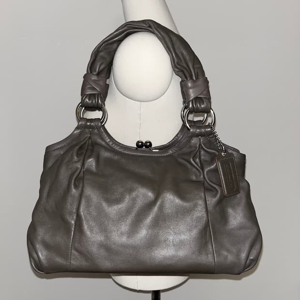 📦 Coach brown gray Shoulder Bag