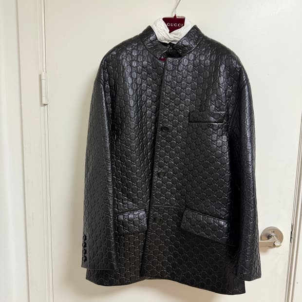 구찌 램스킨 GG 엠보 디테일 자켓 IT40 해