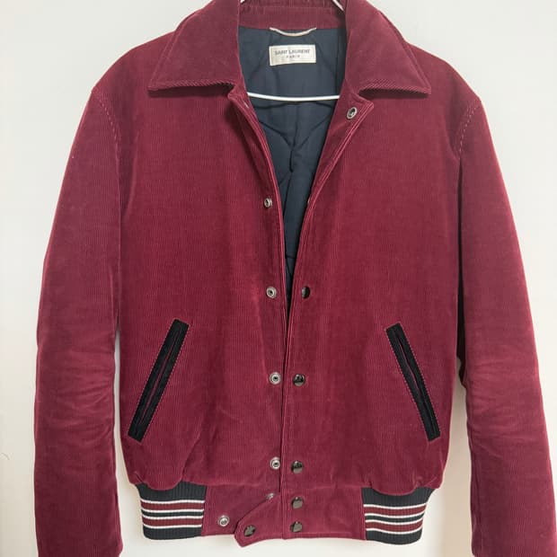 생로랑 17AW 코듀로이 테디자켓 44사이즈