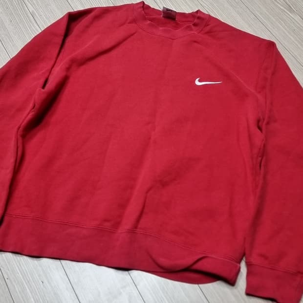 일본제 80s 나이키 스우시 레드 맨투맨 티셔츠(L)