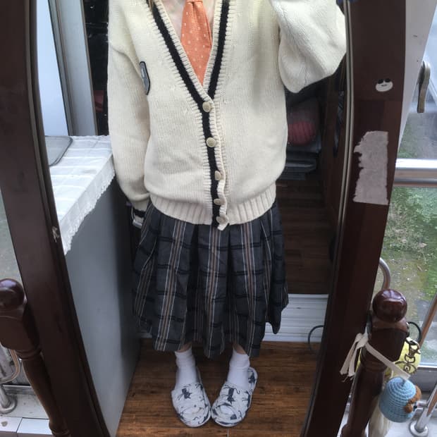 빈티지 오렌지 교복 세트
