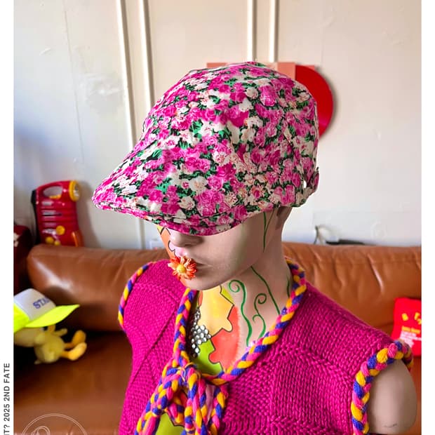 Jpn Vintage Floral Graphic Hunting Cap