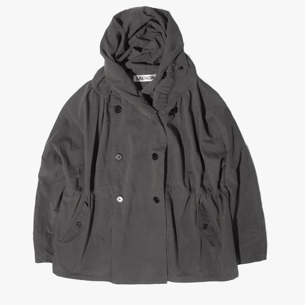 생긴스튜디오 mackinaw cowl jacket 자켓 차콜