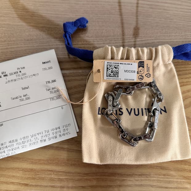 루이비통 체인 팔찌 M00308 실버 M