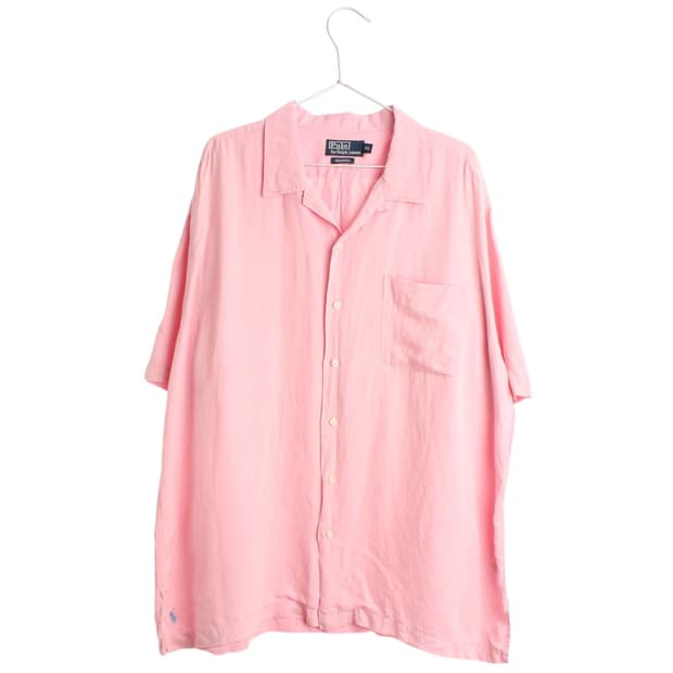 2XL 폴로 실크 린넨 셔츠
