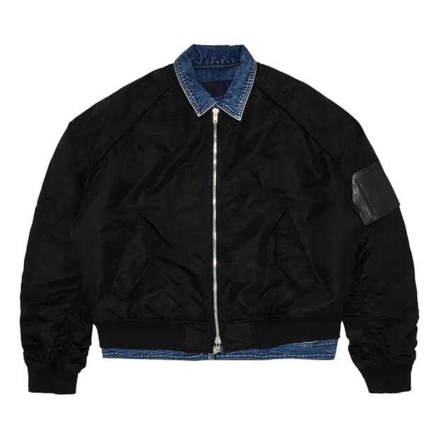 준지 21FW 패디드 데님트러커 봄버 44 (세미오버핏 S)
