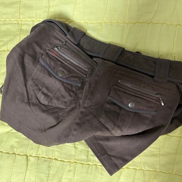 세실맥비 브라운 카고 스커트