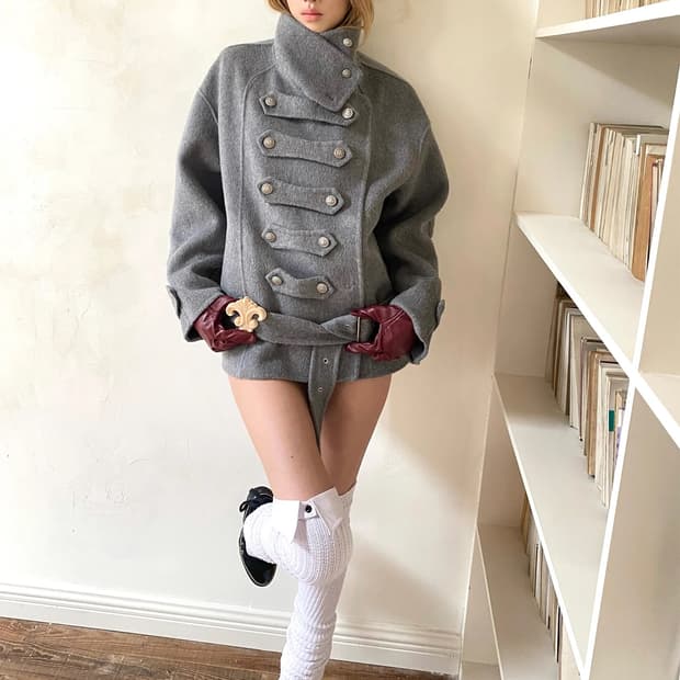 Napoleon Stand Collar Wool Jacket