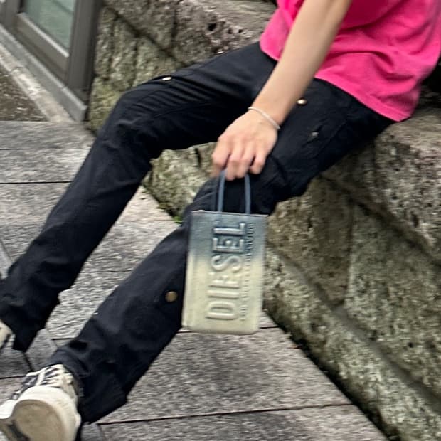 디젤 3d 로고 데님 쇼퍼백 크로스백 미니백