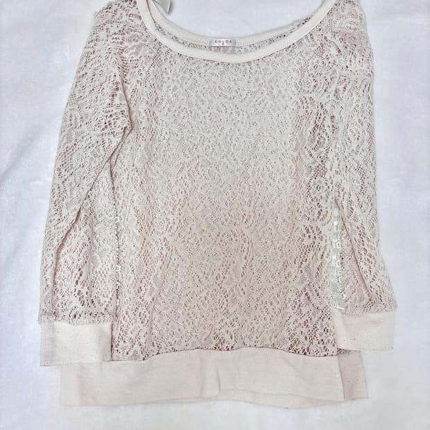 일브 빈티지 베이비핑크 여름니트 히메갸루 라떼갸루