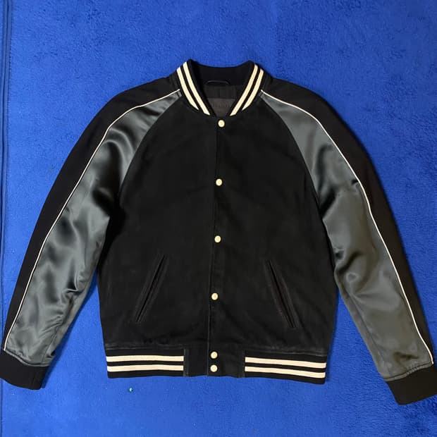 AllSaints 올세인츠 앱튼 새틴 스웨이드 자켓 L