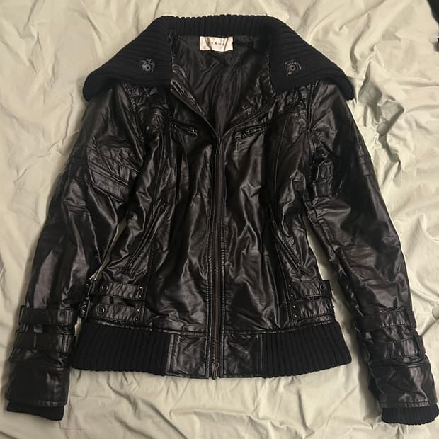 락시크 락펑크 펑크 레더 자켓