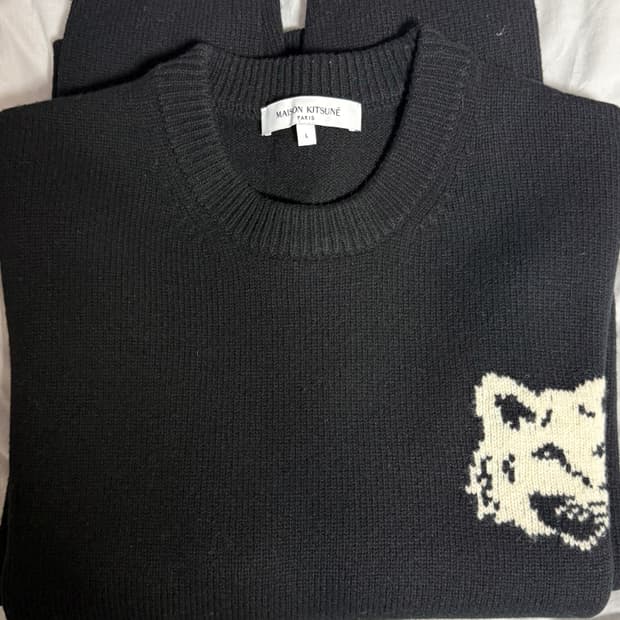 메종키츠네 폭스헤드 니트 남성L 팝니다