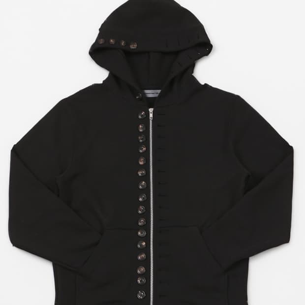 더즌매러 Button Hoodie (Black) 1사이즈