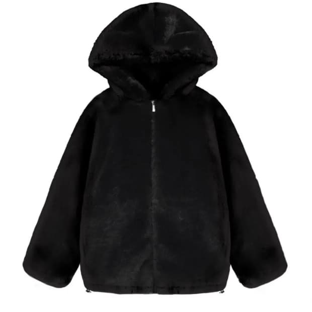 클리시어 피치 푸딩 퍼 자켓 블랙