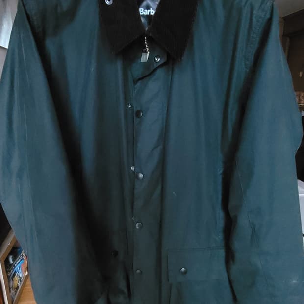 바버 보더 왁스 자켓 세이지 40