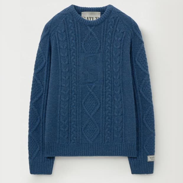 세터 블루 니트 L사이즈