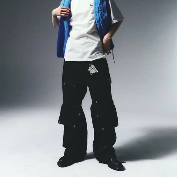 트래블 카펜터 데님 팬츠 블랙