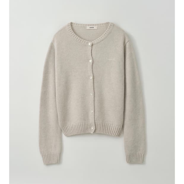 코어드 베이비 알파카 가디건 오트밀