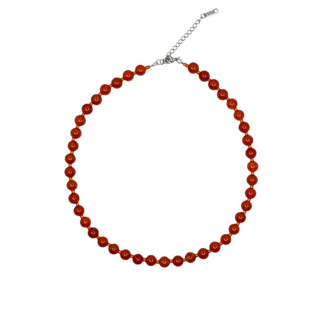 Red orange necklace 