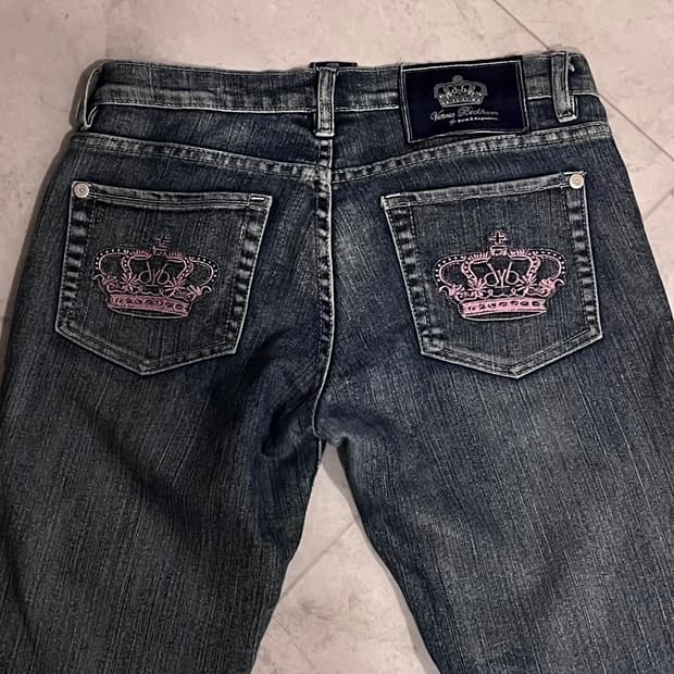 급처) Victoria beckham 로우라이즈 데님 플레어 진