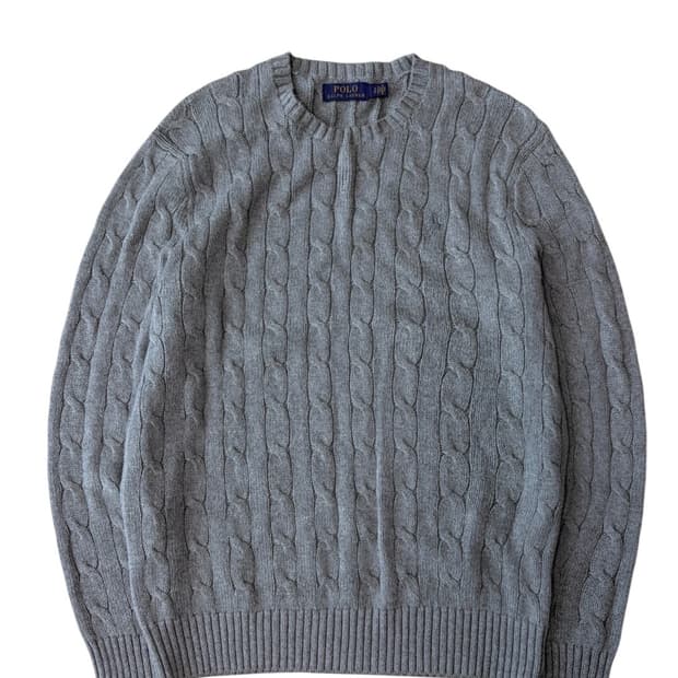 폴로 케이블니트 그레이 (S)
