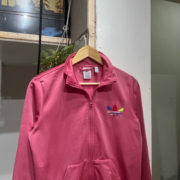 아디다스 오리지널 핑크 트랙탑 져지