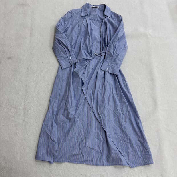 S MNG 스트라이프 원피스 셔츠 0319T