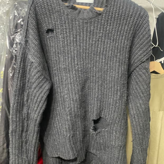 ambush 앰부쉬 디스트로이드 암워머 니트