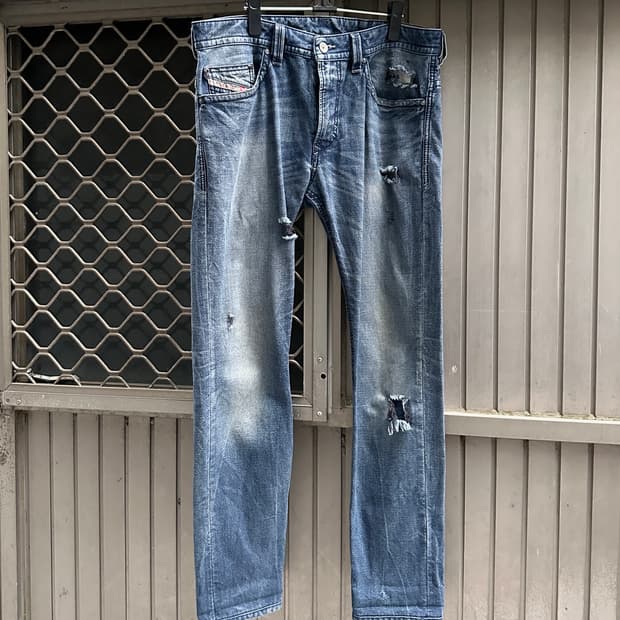 Diesel denim destroyed jeans