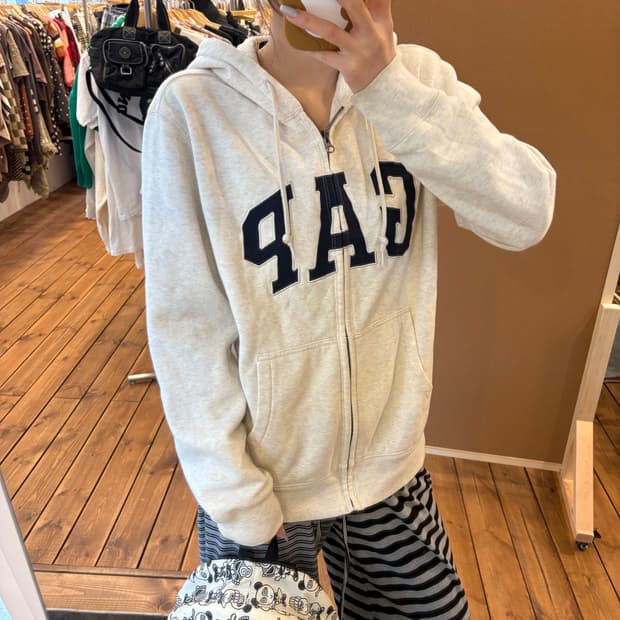 갭 오트밀 후드집업