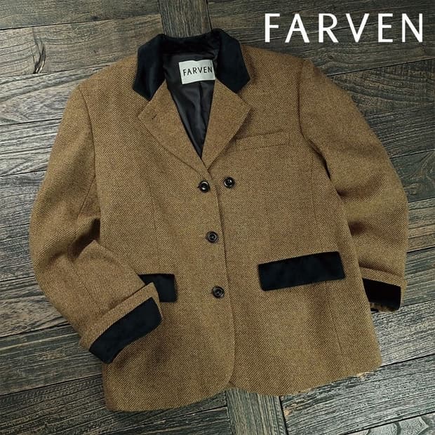 [파르벵] 벨벳 도킹 모직 자켓 M19605