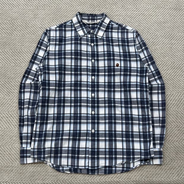 베이프 체크 셔츠 r3522