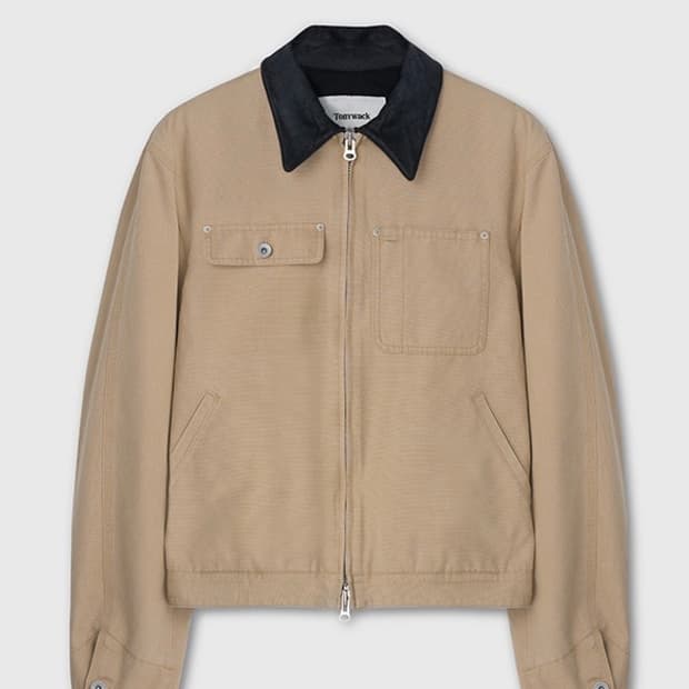 토니웩 레더 카라 워크자켓 베이지 L 사이즈