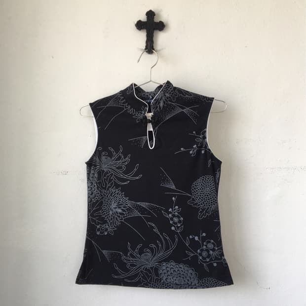 Oriental mood qipao sleeveless