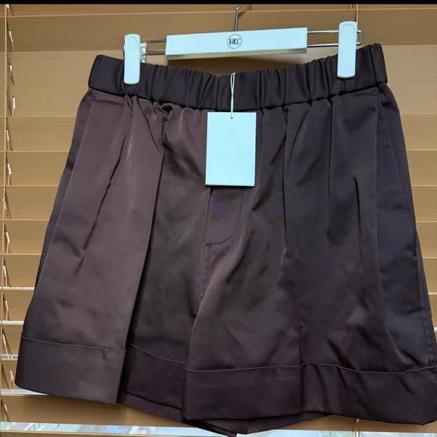 렉토 Recto 25SS  롤업 밴딩 쇼츠 팬츠 반바지 레드 브라운