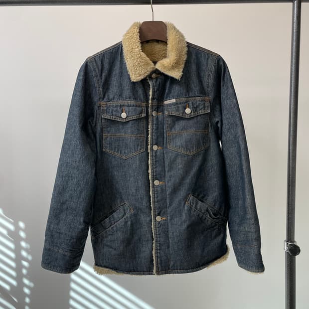 (S) 캘빈클라인 쉐르파 커버올 데님 자켓