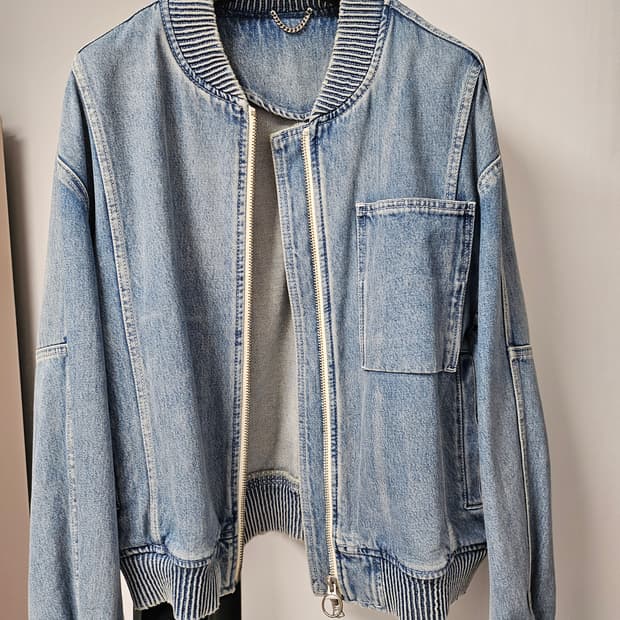 솔리드옴므 데님 봄버 46