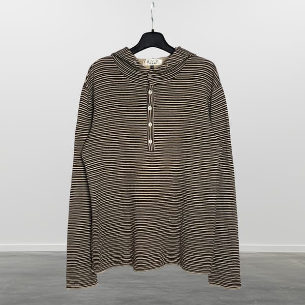 A.V.V HOMME 스트라이프 후드티