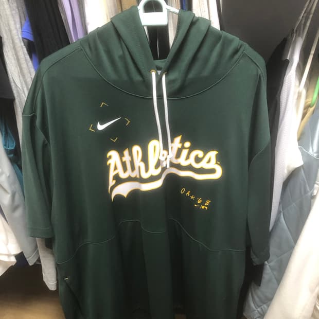 (SSSS급) 나이키 MLB 오클랜드 에슬레틱스 반팔후드 사이즈 3XLㅔ