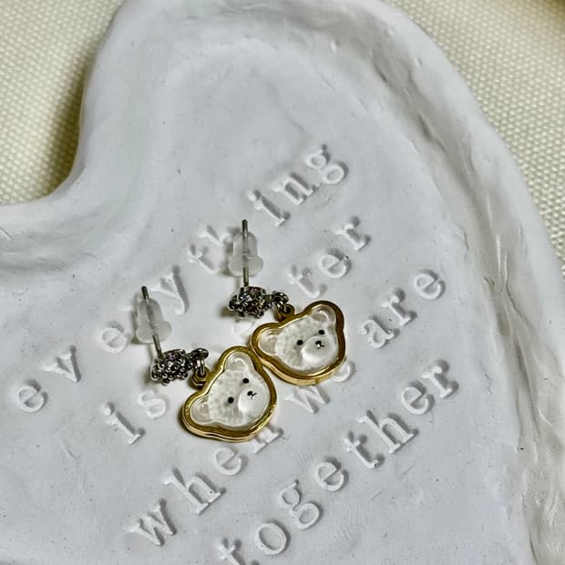 난 여전히 테디베어를 사랑해🧸🌼 테디베어 귀걸이🐻🤍