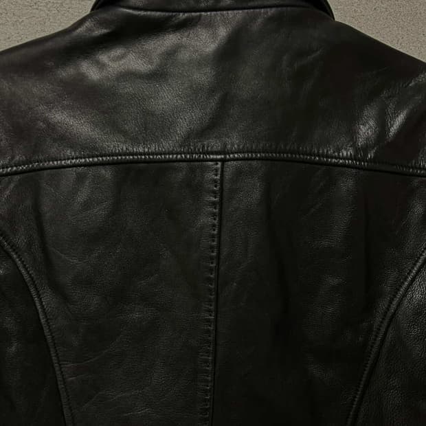 Junhashimoto zip leather shats jacket
