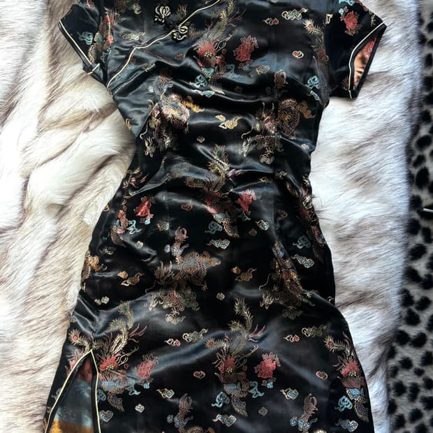 빈티지 오리엔탈 치파오 드레스