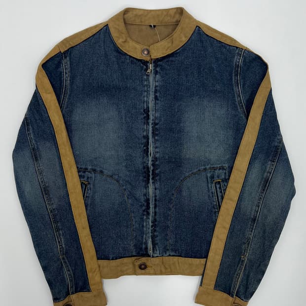 빈티지 스웨이드 디테일 데님자켓