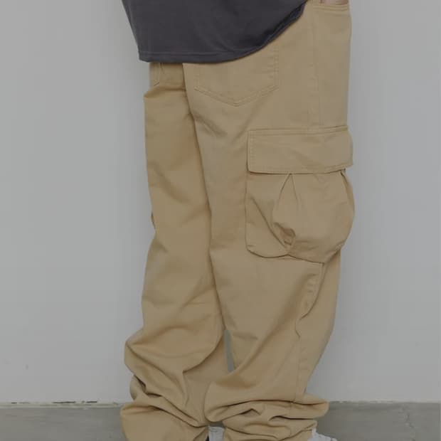 비에스래빗 베이지 카고 팬츠 xl
