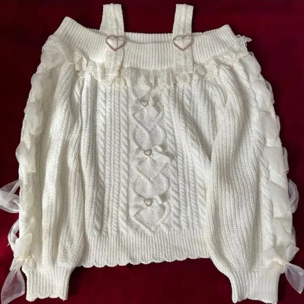 리즈리사 오프숄더 니트 달천깔 로걀