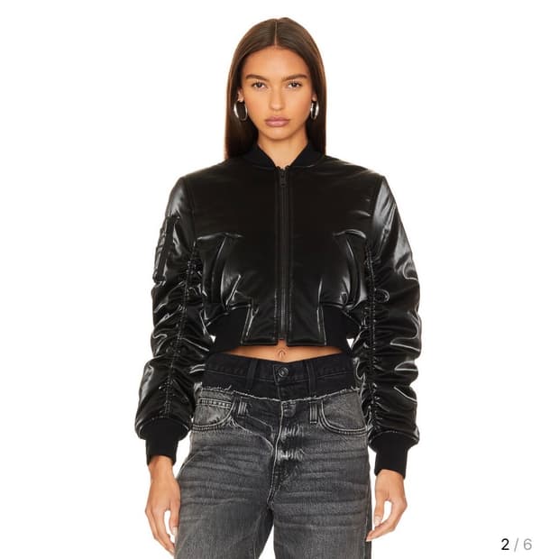 ALL SAINTS 올세인츠 캘리 샤인 보머 자켓 블랙 UK6
